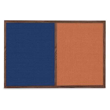 United Visual Products Slim Style Indoor Enclosed Corkboard, 36 UV504SC-SATIN-BUFF